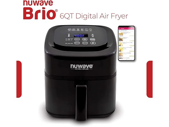 Nuwave 6-quart Brio Healthy Digital Air Fryer