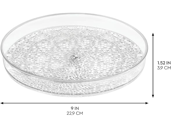 iDesign Lazy Susan Clear 9in