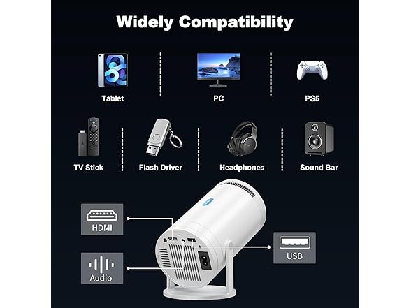 Telonixium Mini Projector with Carrying Case