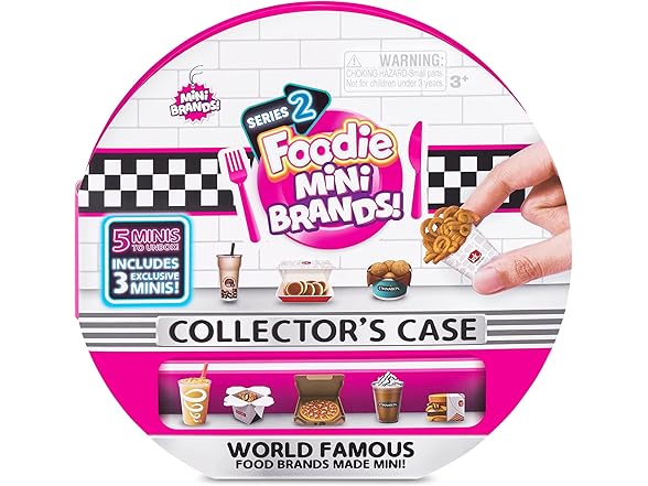 5 Surprise Mini Brands Foodie Collector's Case