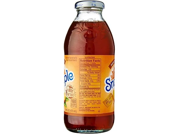 Snapple Peach Tea, 16 fl oz recycled