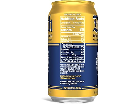 12PK Liquid Death Iced Tea (Black Tea/Lemonade)