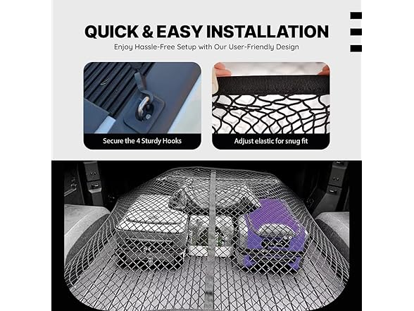 Heavy Duty Cargo Net 48"x 48", Bungee Net