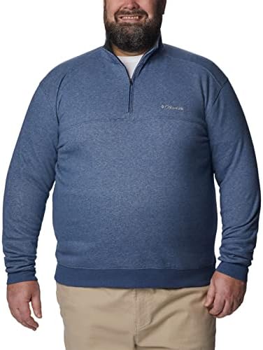 Columbia Men's Hart Mountain II Half Zip Jacket, Navy Blue, Large