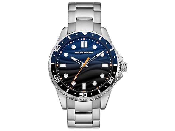 Skechers Men's Haymar Analog Silver Metal Watch