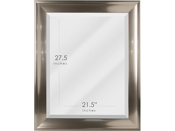Head West Brushed Nickel Bathroom Mirror