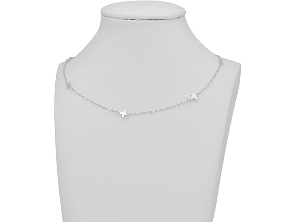SUGARKITTEN Cross Necklace Silver 17''