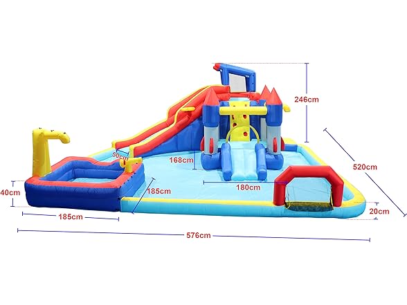 Hipicute Inflatable Waterslide Park Kit