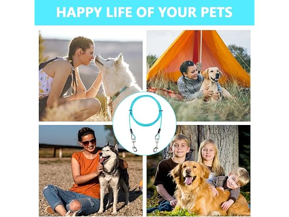 10ft Dog Tie Out Cable, Dog Chains for Outsid