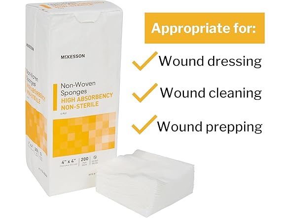 McKesson McKesson Non-Woven Sponges, 200pk