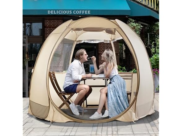 LEEDOR Hexagon Pop Up Sun Shade Camping Tent