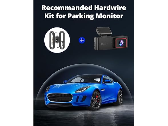 (NEW) Kingslim Dash Cam Front and Rear Camera 4K+1080P (Open Box)