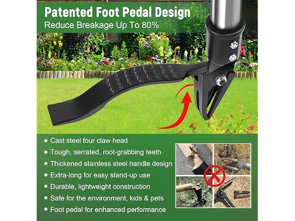 GOXAWEE Stand-up Weed Puller Tool