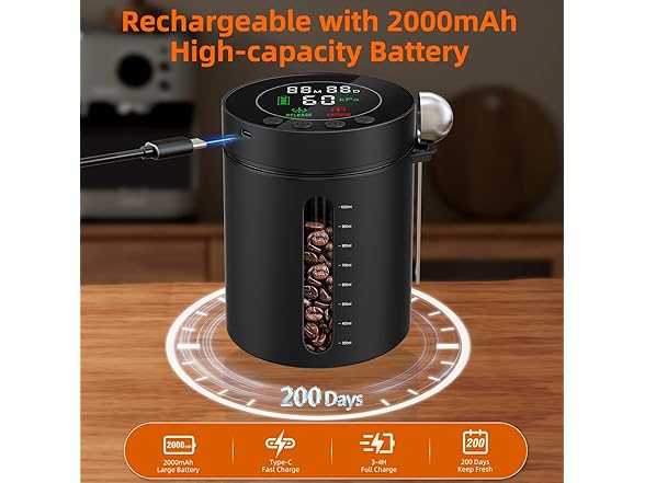 ZDXBO Automatic Vacuum Coffee Canister