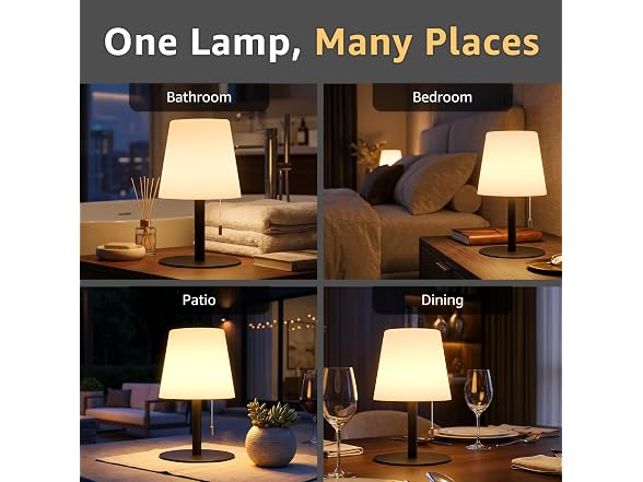 uuffoo Cordless Waterproof Shower Lamp