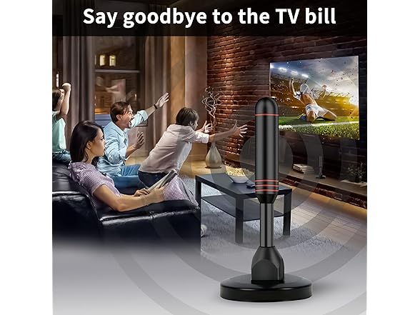 EXOVOW Indoor TV Antenna with 2 Signal Boosters