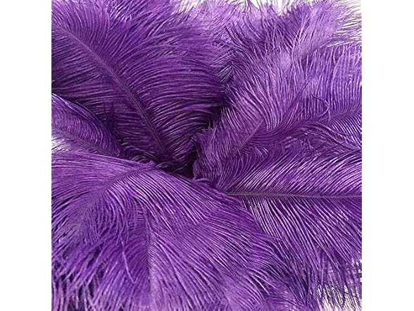 AABABUY 10pcs Ostrich Feathers Purple