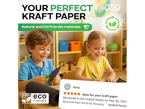 Clover Black Kraft Paper Roll 24" x 2160" (180