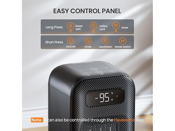 FLANUR Ceramic Indoor Heater Black
