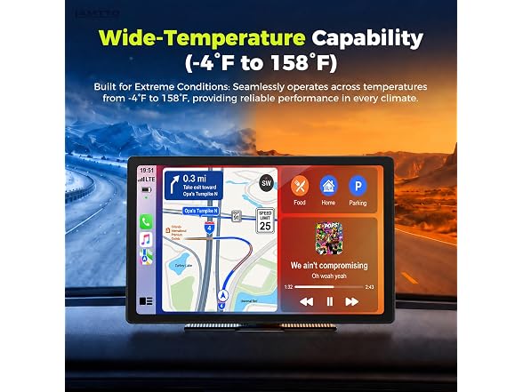 LAMTTO 10.1in Wireless CarPlay Screen