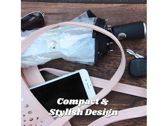 Totes Compact Auto-Open Hi-Vis Umbrella