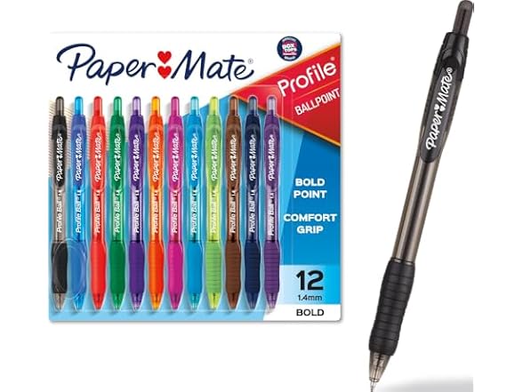 Paper Mate Profile Retractable Ballpoint Pens Bold