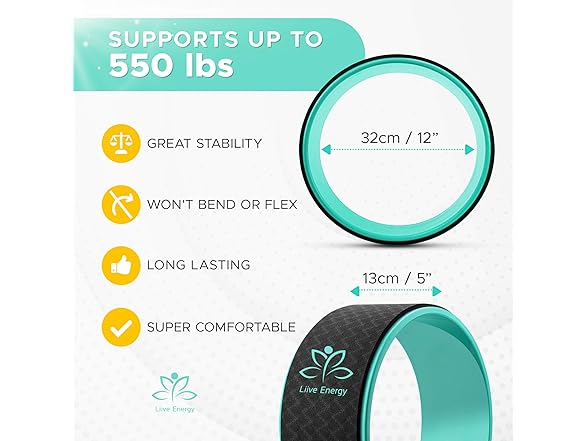 Yoga Back Roller Wheel & Straps Set