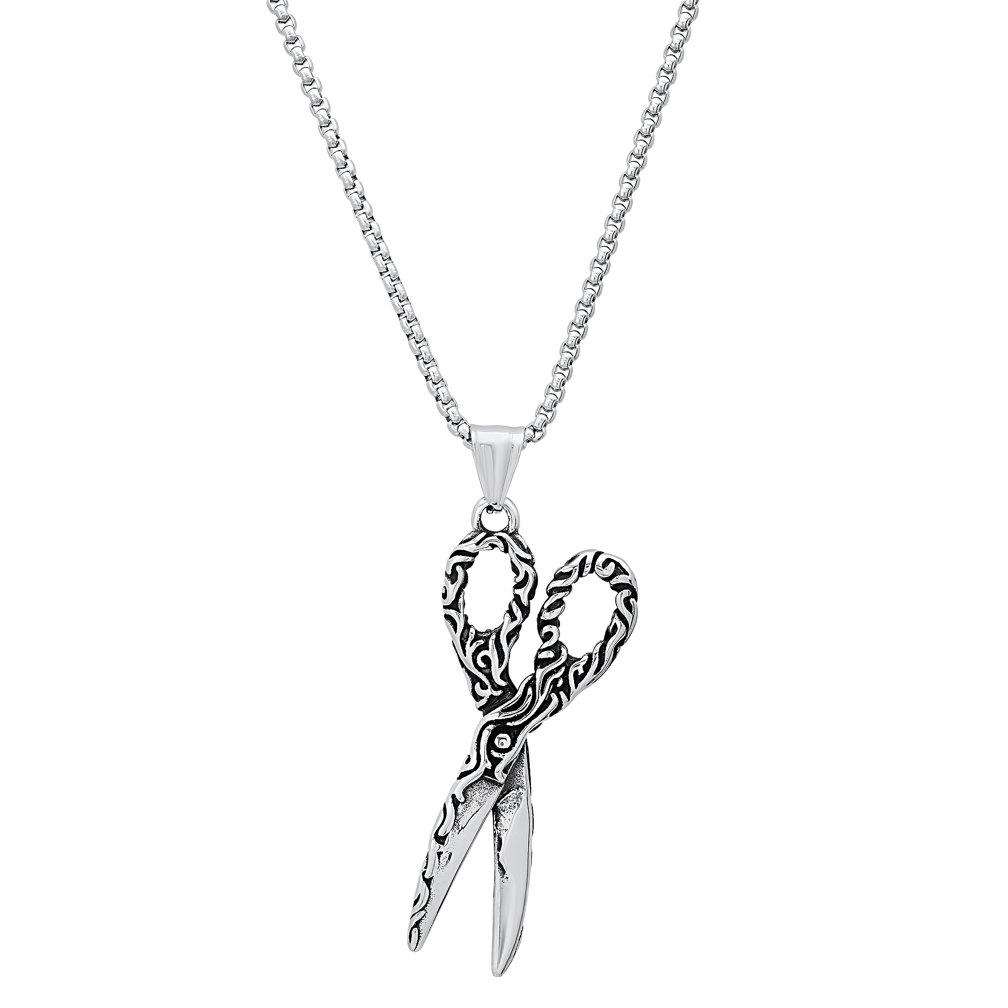 Rope Chain With Scissor Pendant - Gallery 5