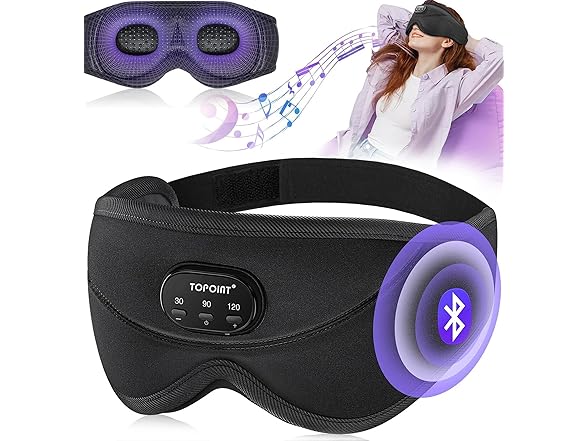 Sleep Mask W/ Bluetooth Headphones