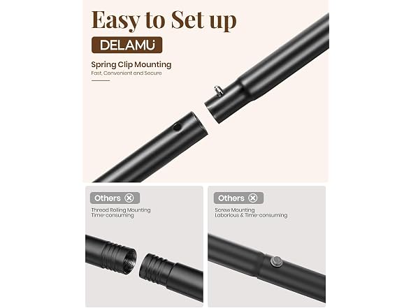 Delamu Clothes Rack Double Rods