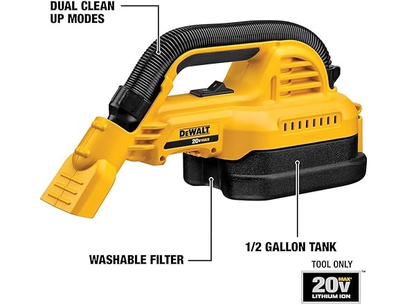 DEWALT DCV517B 20V MAX Wet/Dry Hand Vacuum
