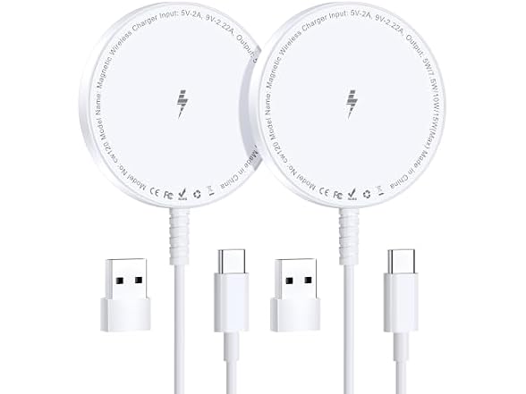 Bohuma MagSafe Charger 2-Pack for iPhone & AirPods