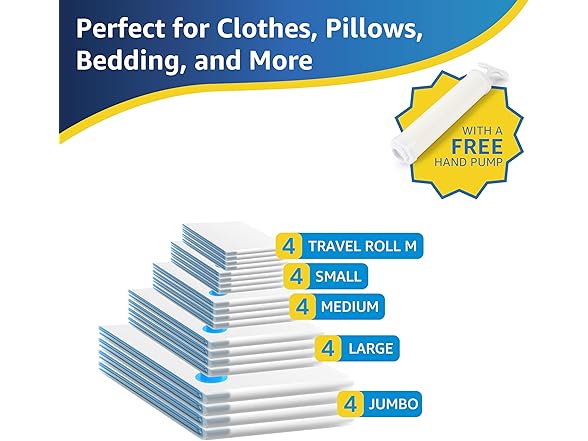 Simple Deluxe Vacuum Storage Bags, 20PK