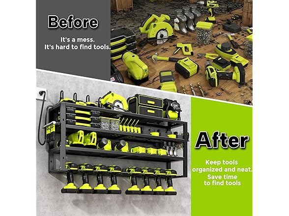 CFMASTER Large Power Tool Organizer Wall Mount