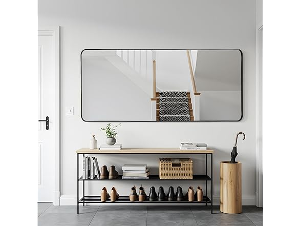 Anpark Black Rectangle Full Length Mirror