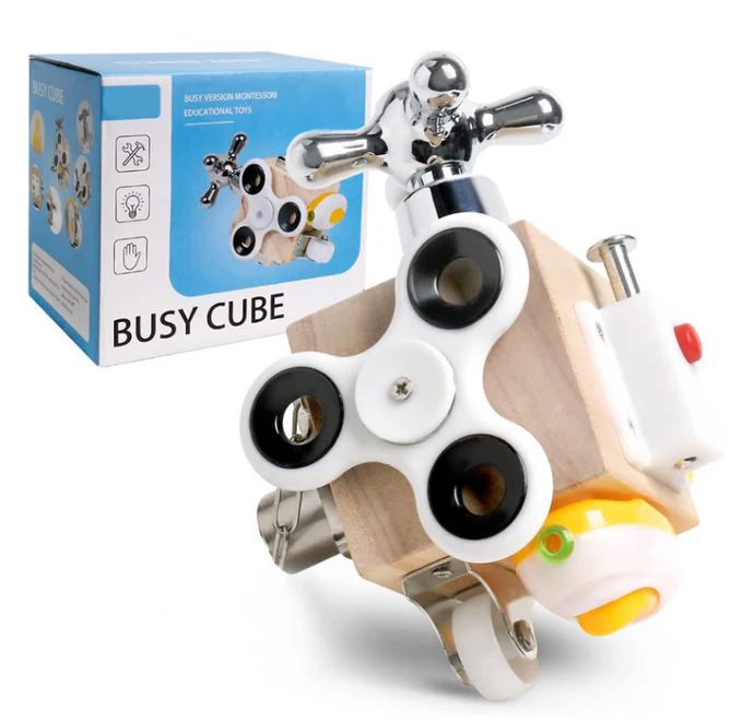 Kids Montessori Busy Cube Toy - Gallery 2