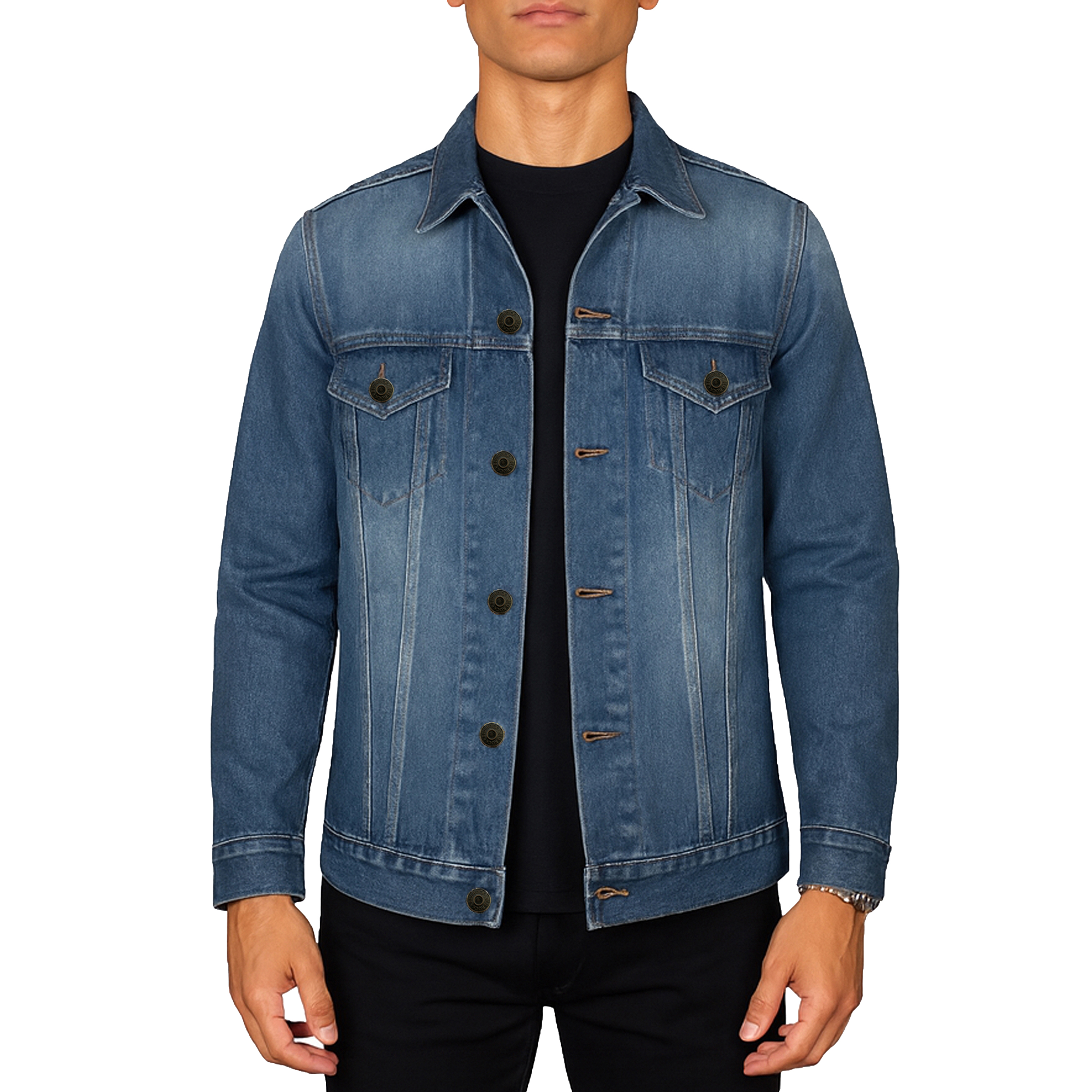 (1 or 2pk) Mens Classic Denim Jacket (S-2XL) - Gallery 21