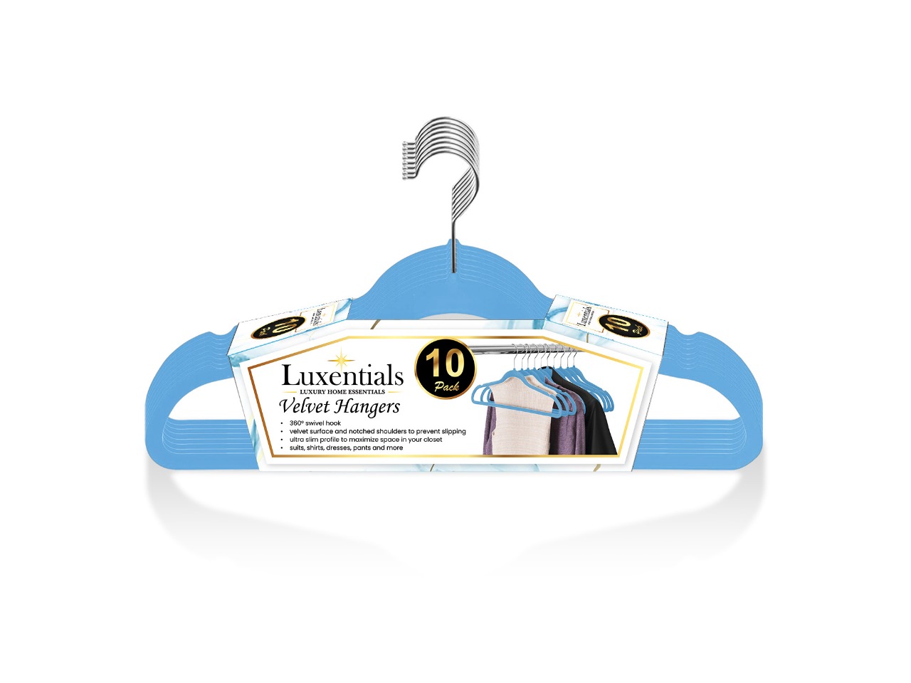 10-Pack Non-Slip Velvet Hangers - Gallery 13