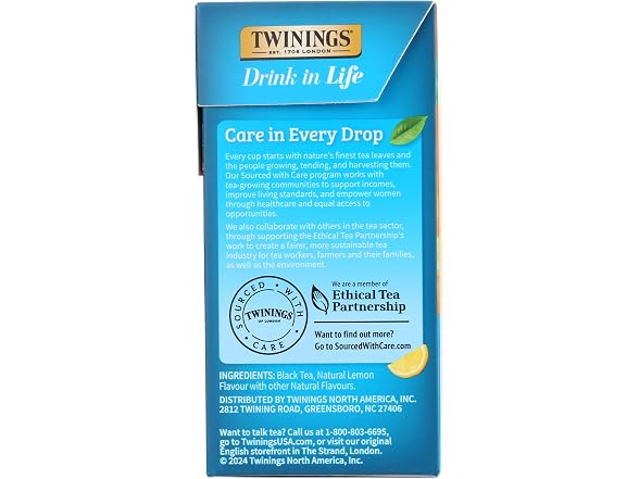 Twinings Iced Tea, Lemon, 72 Count