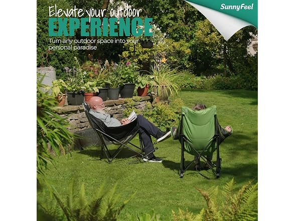 SUNNYFEEL Red 2pk Rocking Camping Chair