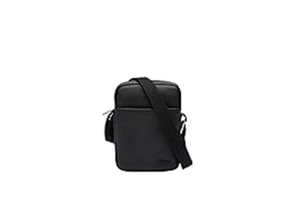 Lacoste Men's Classic Pique Effect Satchel Bag, Black