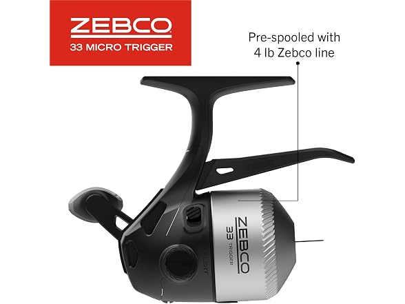 Zebco 33 Micro Trigger Spincast Reel and Fishing Rod Combo
