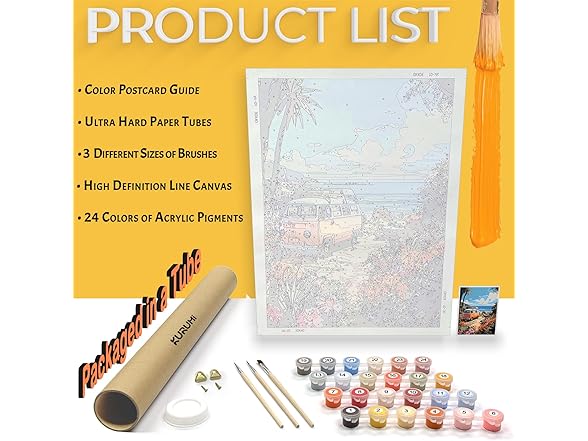 KURUMi Art DIY Paint by Numbers