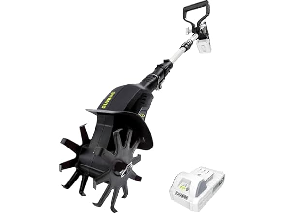 Sun Joe 24V-TLR-LTE Garden Tiller & Cultivator Kit