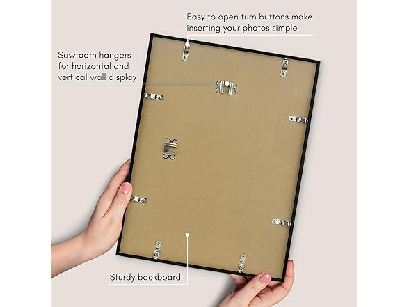 Americanflat 13x17 Picture Frame- Black