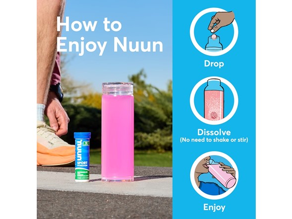 10-PK Nuun Sport Electrolyte Tabs, Strawberry Lemonade