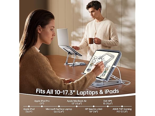 GUSGU 3-in-1 Wireless Charger and Laptop Stand - Gallery 4