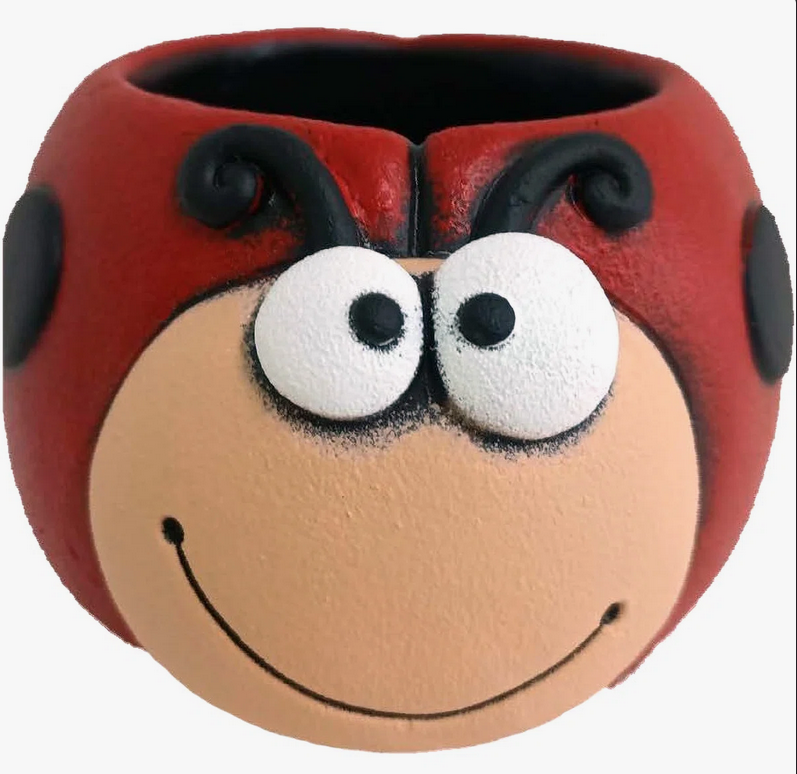 Santa's Workshop, Inc 36326 Cement Lady Bug Planter Red - Gallery 2