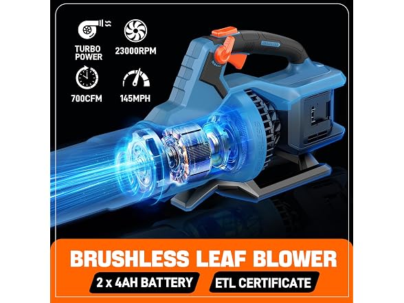 SENIX 40-volt Battery Handheld Leaf Blower
