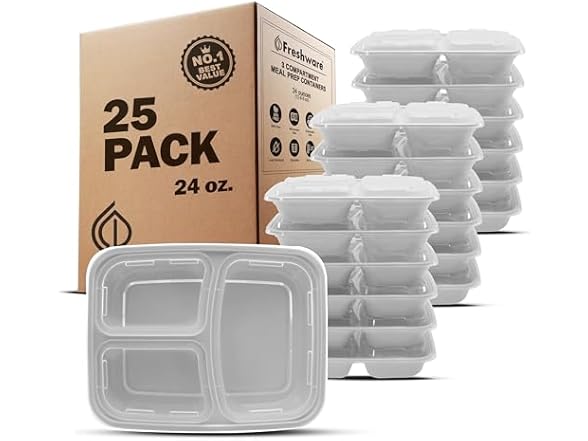 Freshware Freshware Meal Prep Containers [25 Pack]